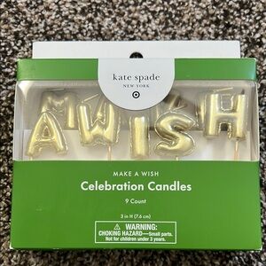 Kate Spade Gold Cake Candles Party Supplies